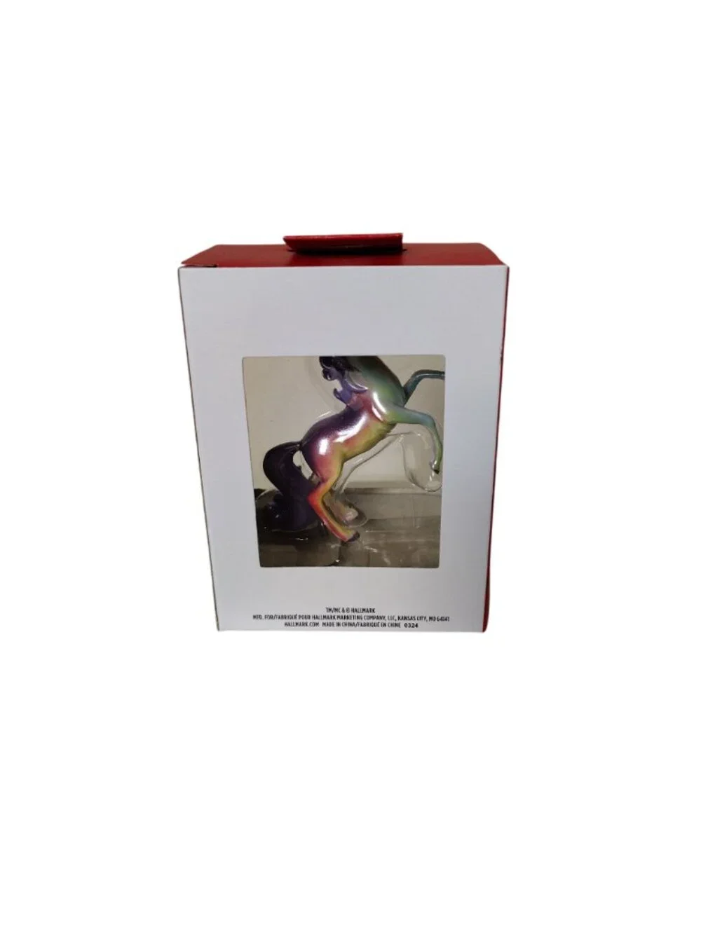 Hallmark Rainbow Iridescent Finish Unicorn Christmas Tree Ornament With Box